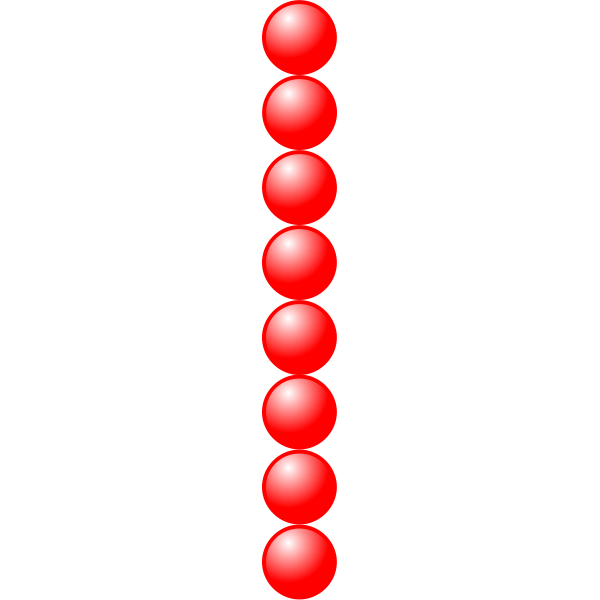 SVG 1x8 red balls