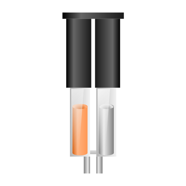 SVG 2 part epoxy tube vector graphics