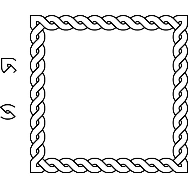 SVG 2 plait border square