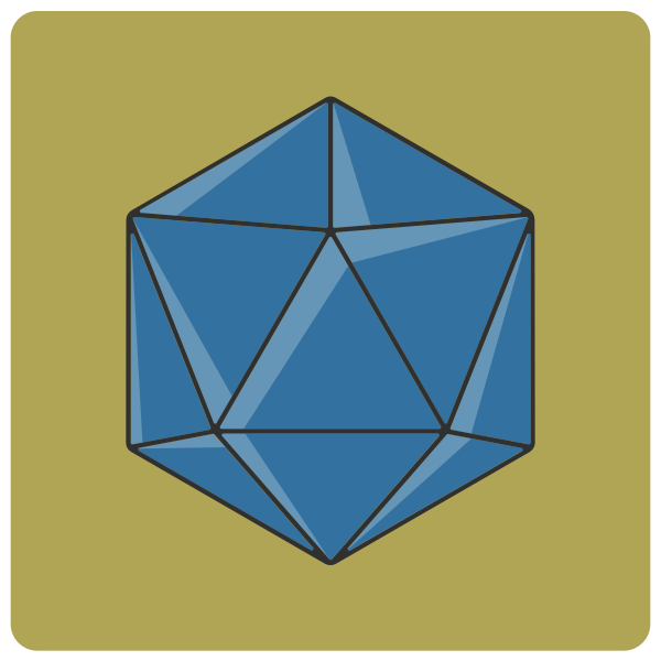 SVG 20 sided dice