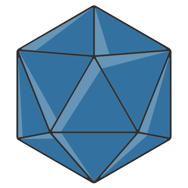SVG 20-sided dice