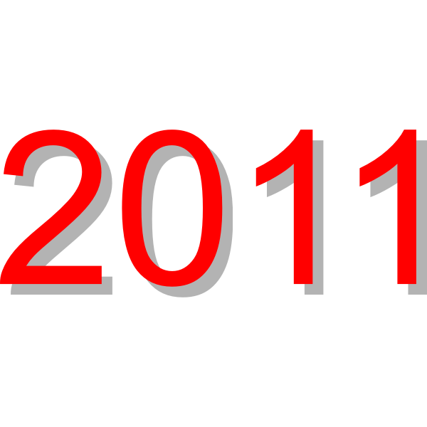 SVG 2011 red sign vector clip art