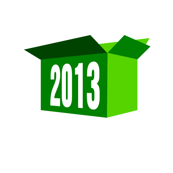 SVG 2013 green box vector clip art