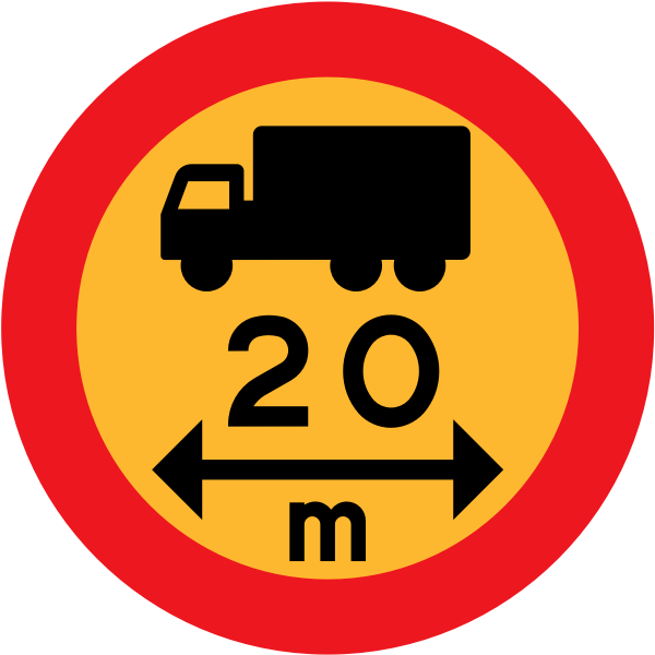 SVG 20m truck sign vector image