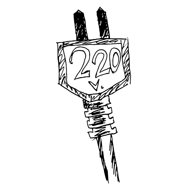 SVG 220 V symbol
