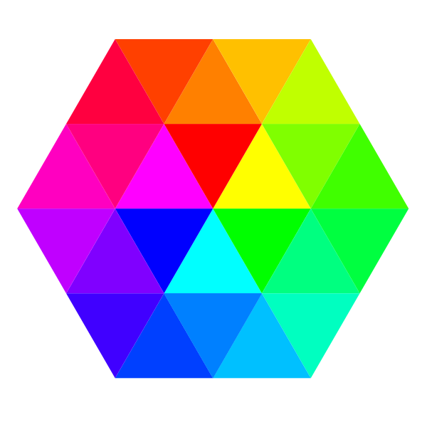 SVG 24 color hexagon