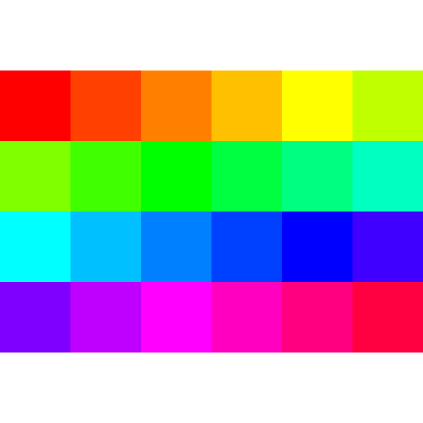 SVG 24 color palette