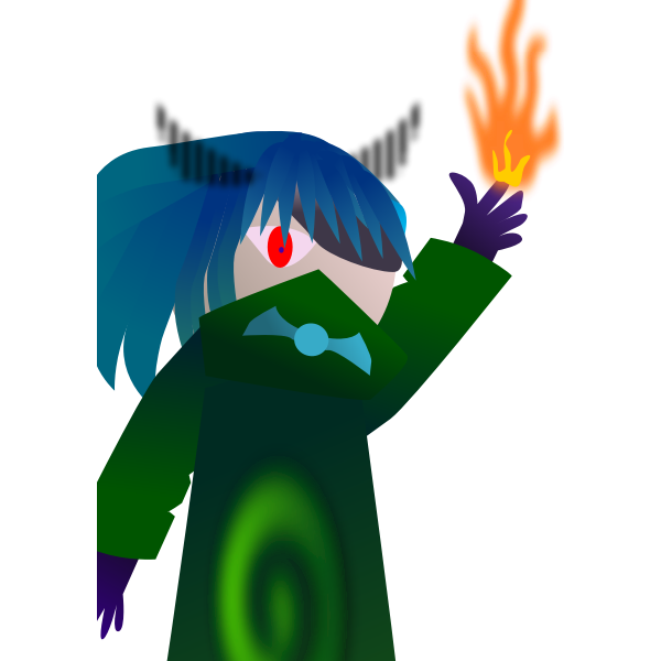 SVG 24 Flame Character