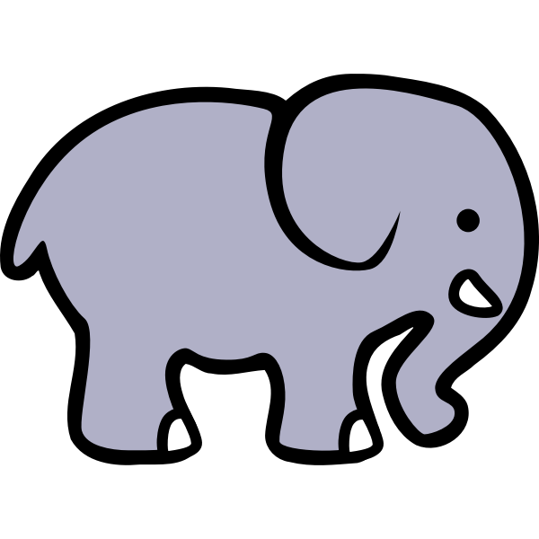 SVG 2D cartoon elephant