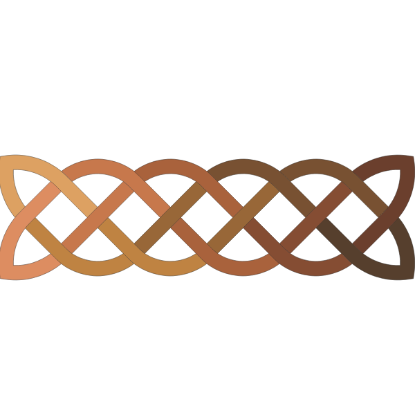 SVG 2D Celtic knot in brown shades vector graphics