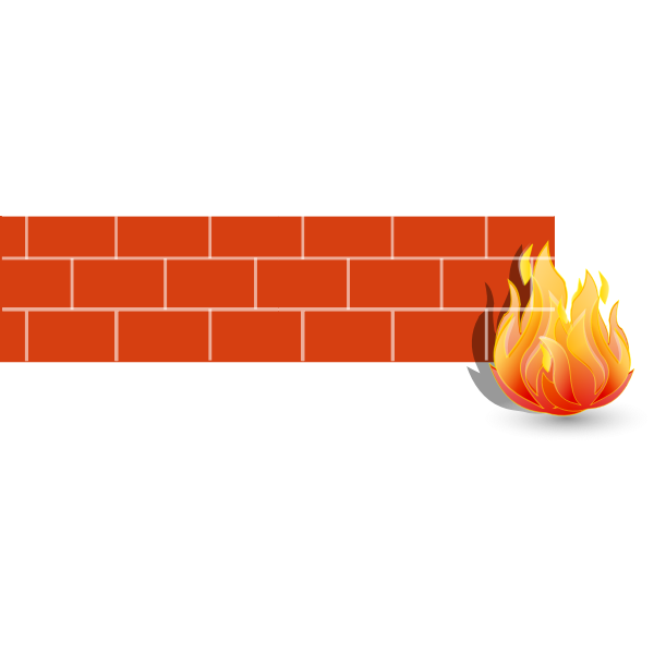SVG 2d firewall vector illustration