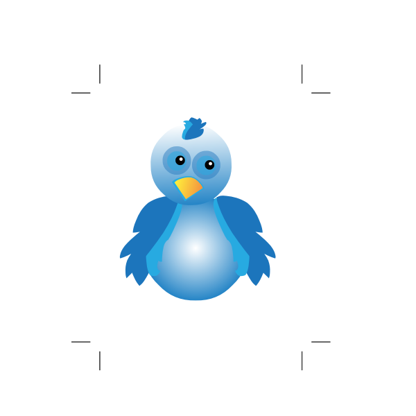 SVG 2D image of blue bird