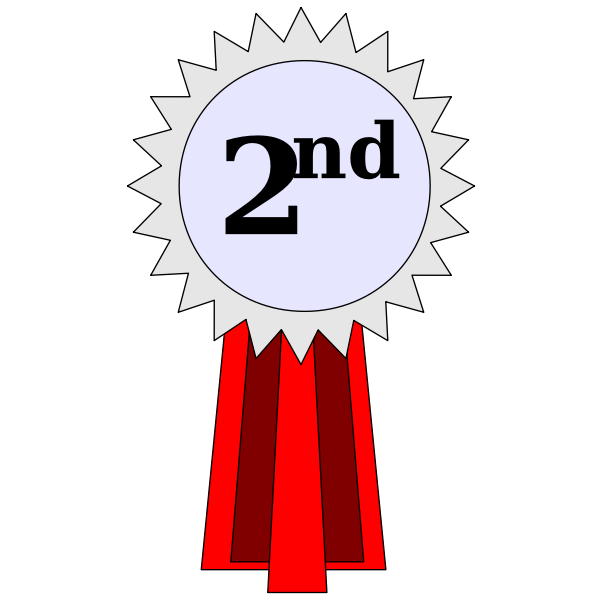 SVG 2nd place ribbon