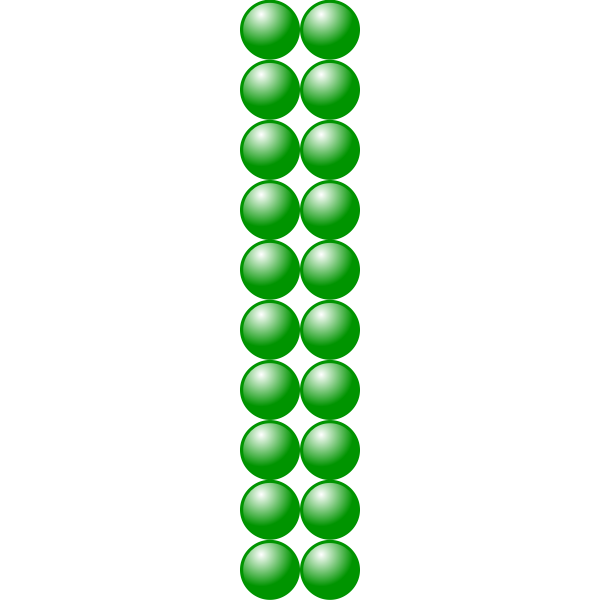 SVG 2x10 green balls