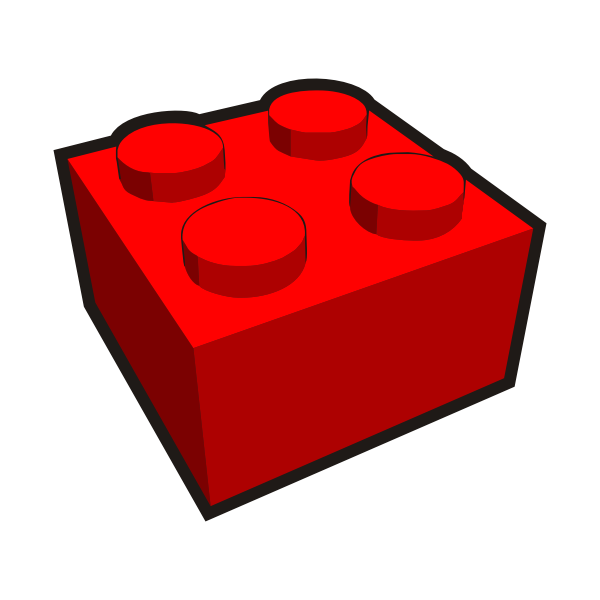 SVG 2x2 kid039s brick element red vector clip art