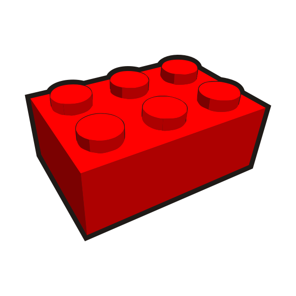 SVG 2x3 kid039s brick element red vector image