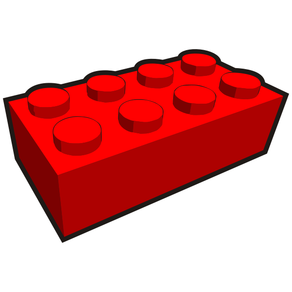 SVG 2x4 kid039s brick element red vector illustration