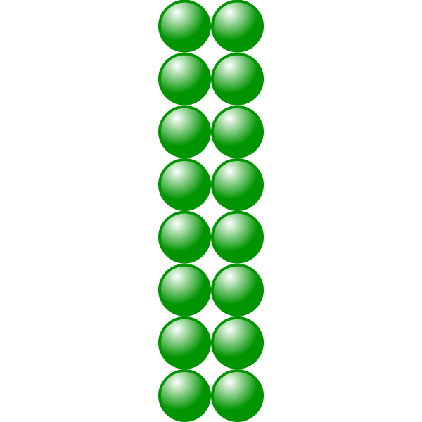 SVG 2x8 green balls
