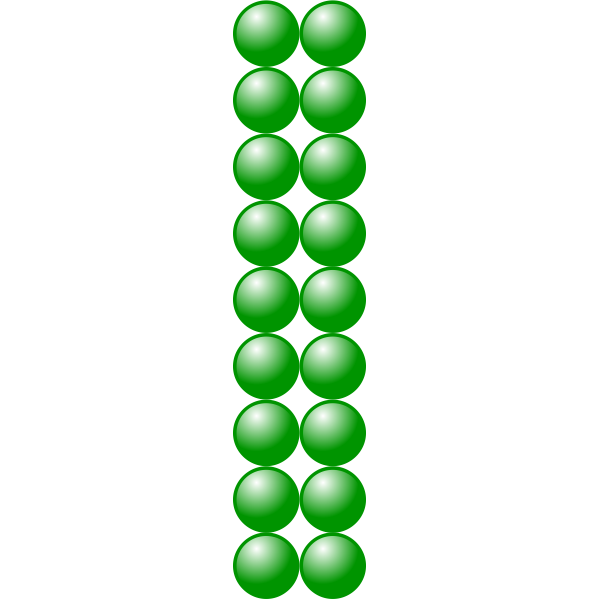 SVG 2x9 green balls