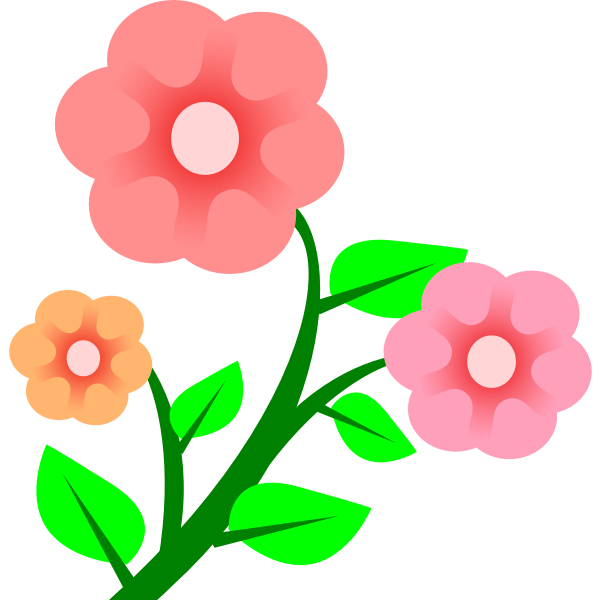SVG 3 flowers