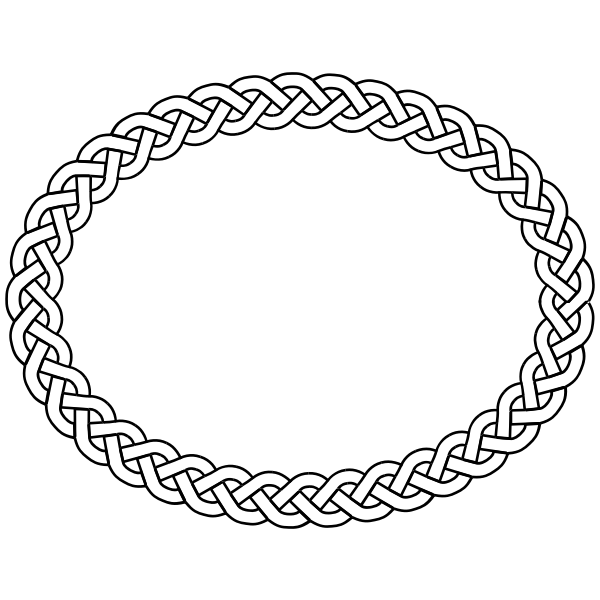 SVG 3-plait border oval