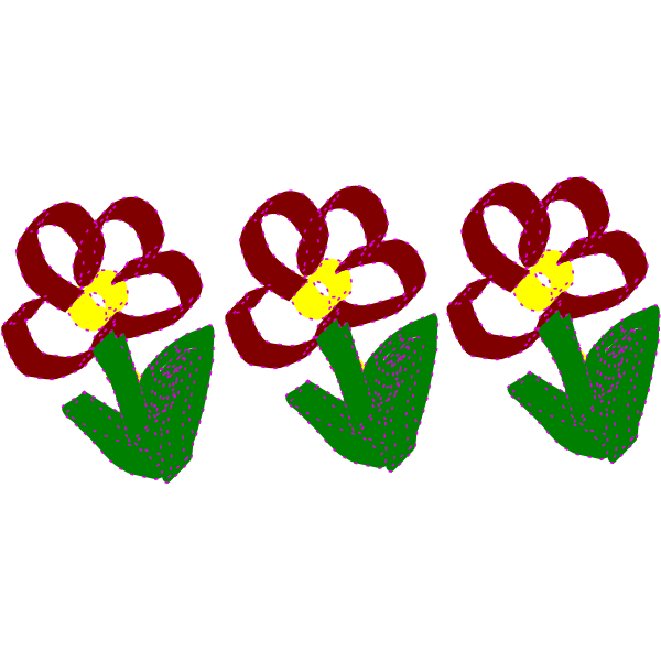 SVG 3 red flowers