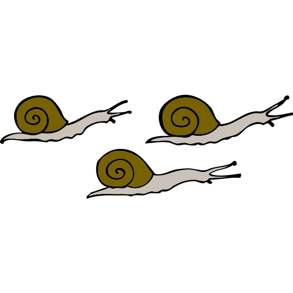 SVG 3 snails