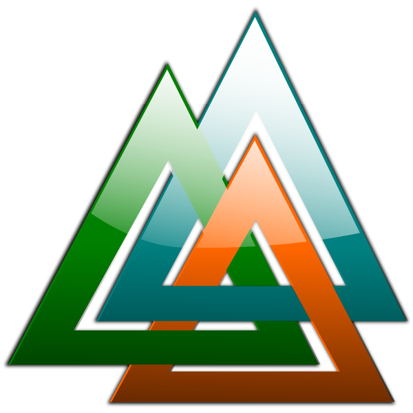 SVG 3 Triangles Linked