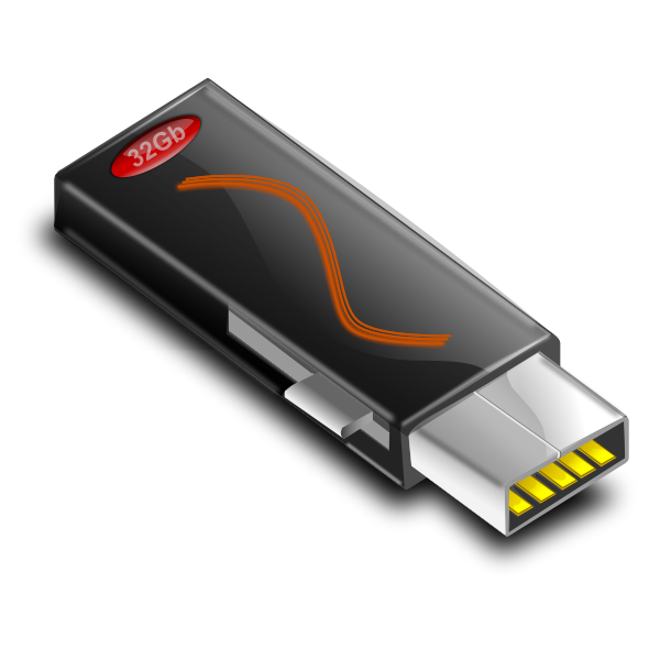SVG 32Gb USB storage vector drawing