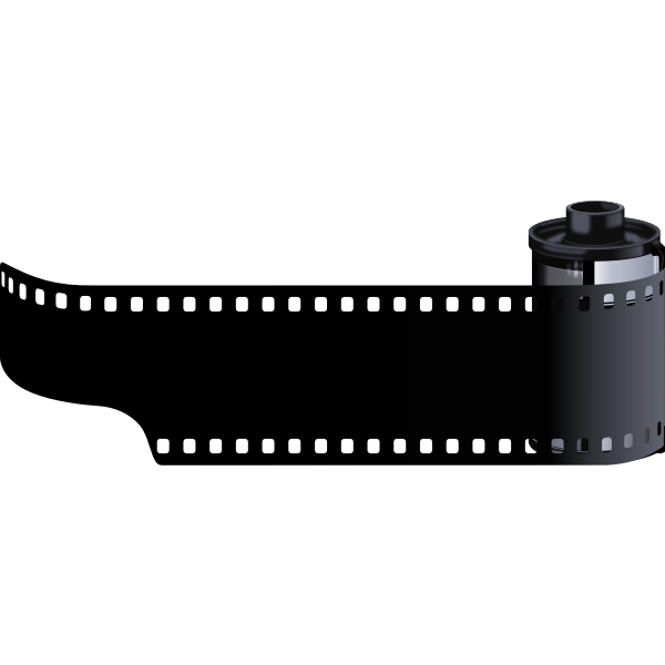 SVG 35mm camera film roll vector drawing