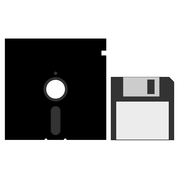 SVG 35quot and 525quot floppy disks vector image