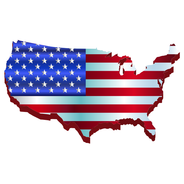 SVG 3D America039s map