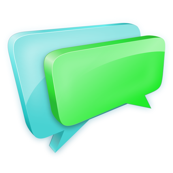 SVG 3D chat bubbles vector drawing