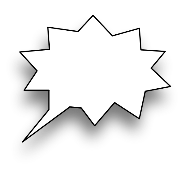 SVG 3D crinkly speech bubble vector image