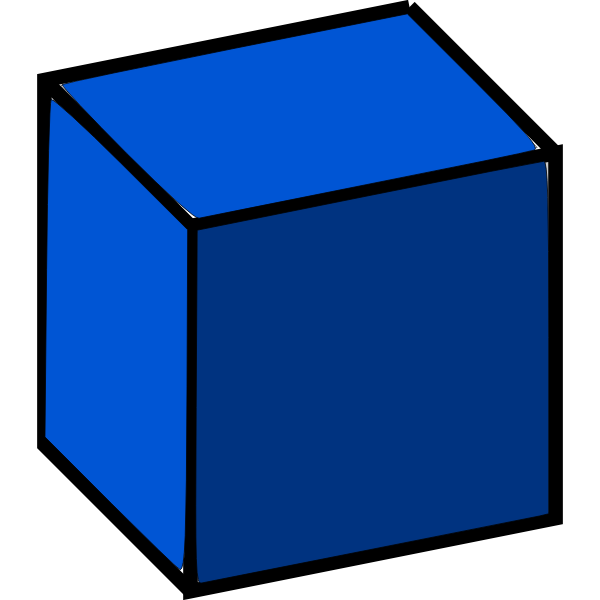 SVG 3d cube blue color