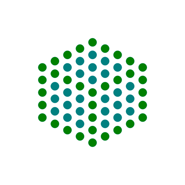 SVG 3d cube made of dots