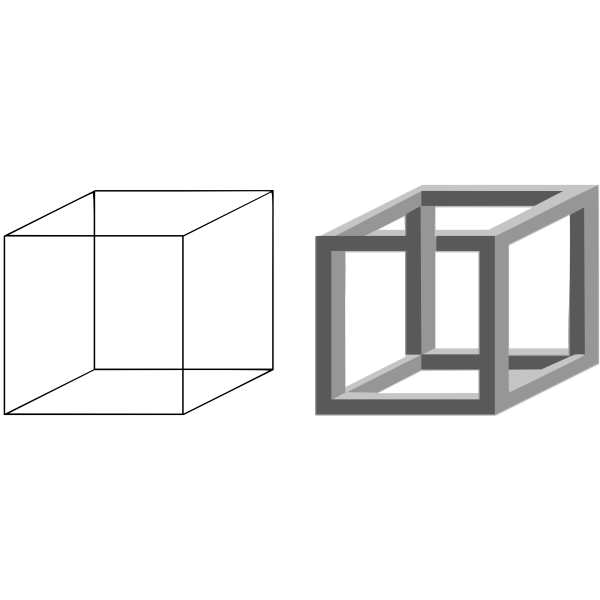 SVG 3D cubes vector illustration