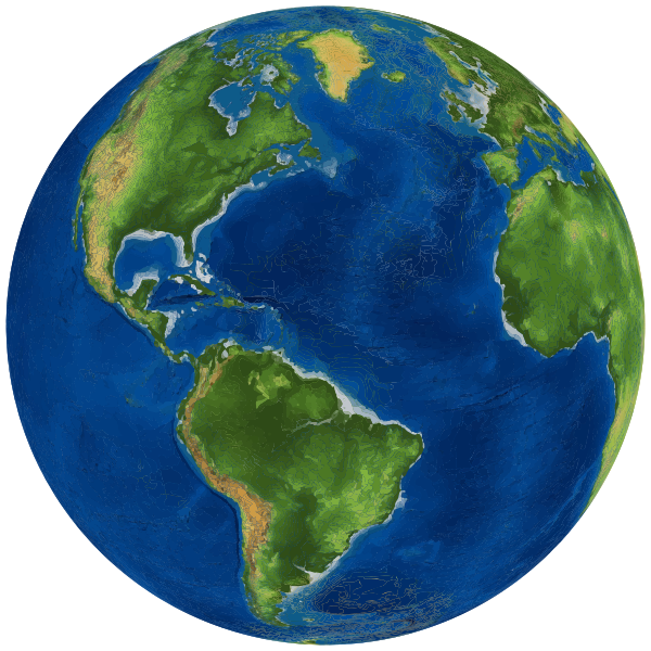 SVG 3d Earth Globe