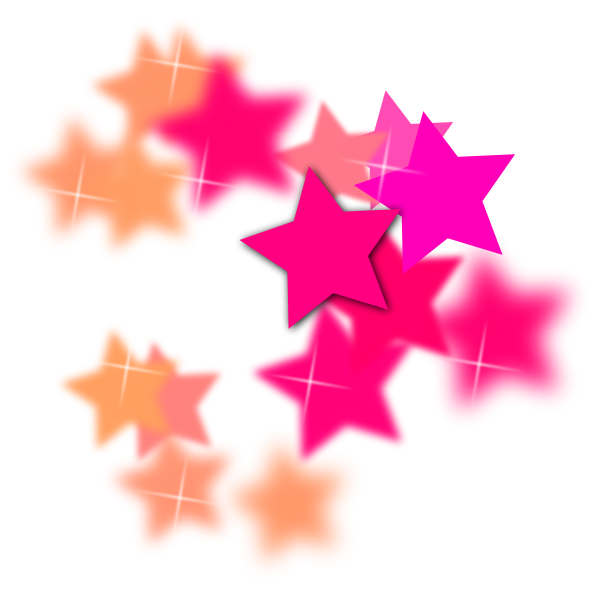 SVG 3D flying stars vector image