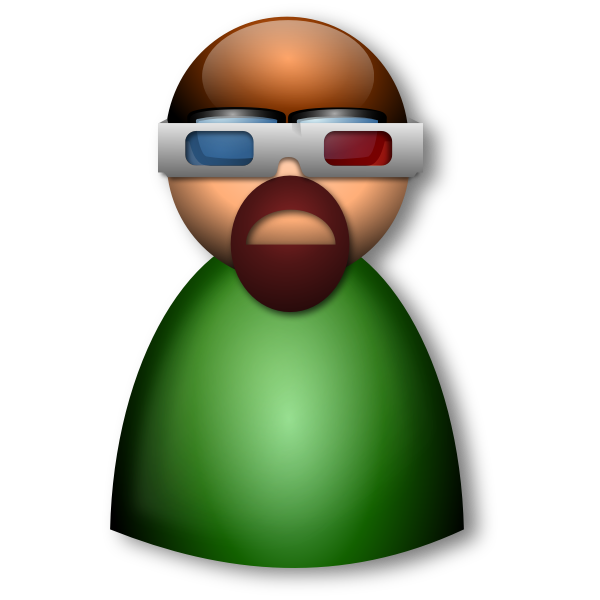 SVG 3d Glasses avatar vector image