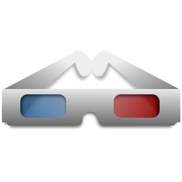 SVG 3D glasses vector clip art