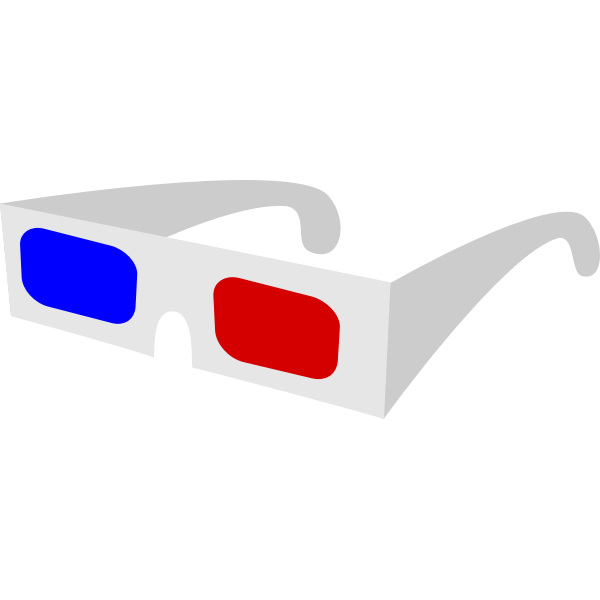 SVG 3D Glasses vector drawing