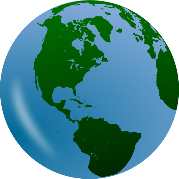 SVG 3D globe vector clip art