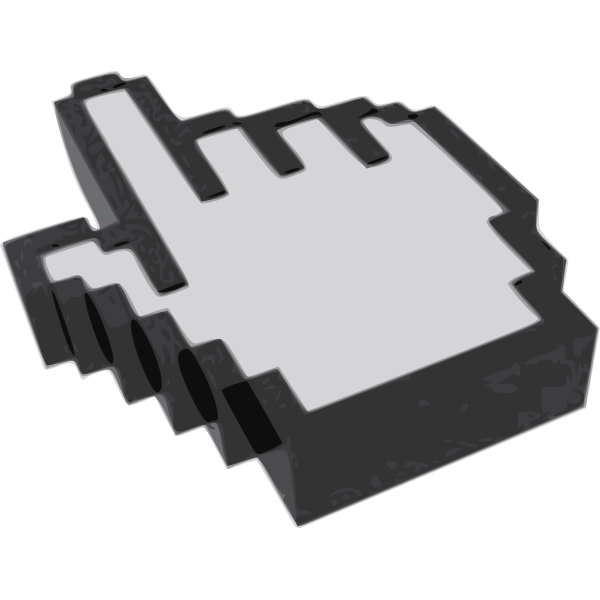 SVG 3D hand cursor