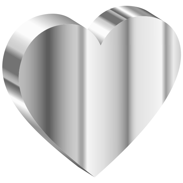 SVG 3D Heart Of Stainless Steel