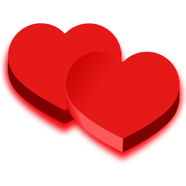 SVG 3d hearts