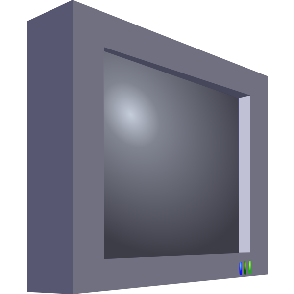 SVG 3d image of a television set