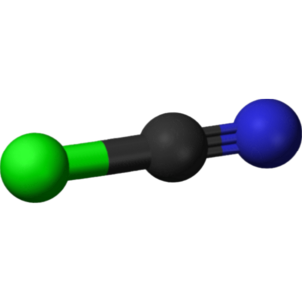 SVG 3D image of cyanogen chloride