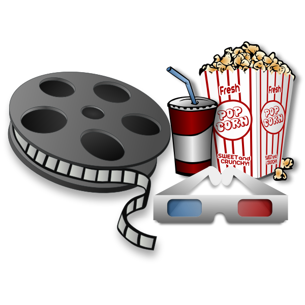 SVG 3D movie equipment vector image