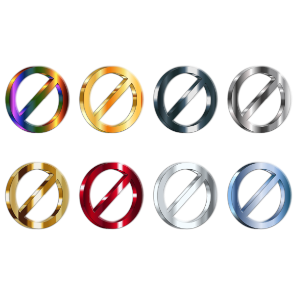 SVG 3D No Signs Reverse Shaded